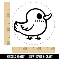 Cute Kawaii Blushing Duck Chicken Egg Rubber Stamp