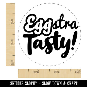 Eggstra Extra Tasty Funny Egg Pun Chicken Egg Rubber Stamp