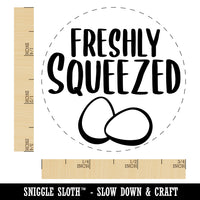 Freshly Squeezed Funny Chicken Eggs Chicken Egg Rubber Stamp
