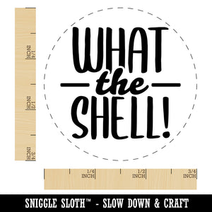 What the Shell Funny Egg Pun Chicken Egg Rubber Stamp