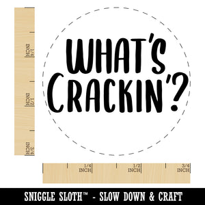 What's Crackin' Funny Egg Humor Chicken Egg Rubber Stamp