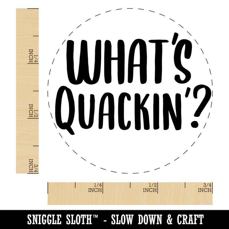 What's Quackin' Crackin' Funny Duck Egg Humor Chicken Egg Rubber Stamp