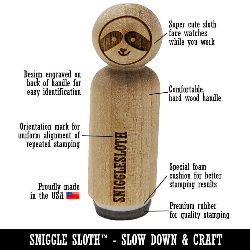 Wary Beaver Doodle Rubber Stamp for Stamping Crafting Planners