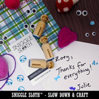 Cute Girl Sloth with Bow Rubber Stamp for Stamping Crafting Planners