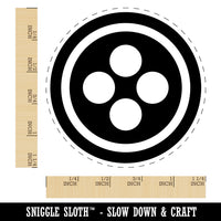 Button Sewing Rubber Stamp for Stamping Crafting Planners