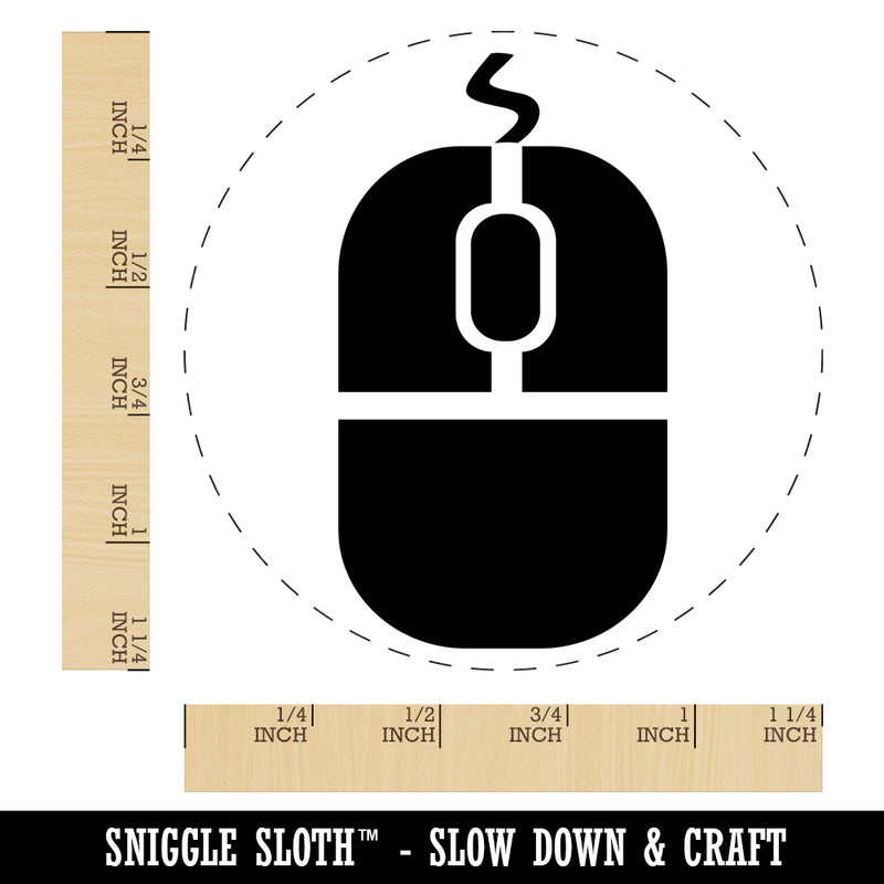 Computer Mouse Rubber Stamp for Stamping Crafting Planners