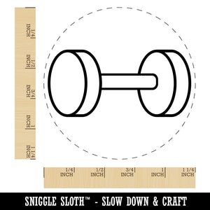 Dumbbell Gym Workout Exercise Rubber Stamp for Stamping Crafting Planners