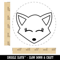 Fox Face Rubber Stamp for Stamping Crafting Planners