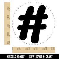 Hashtag Number Sign Rubber Stamp for Stamping Crafting Planners