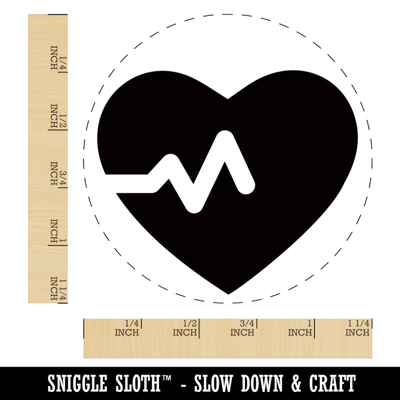 Heart Beat Rubber Stamp for Stamping Crafting Planners
