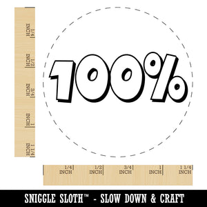 100 Percent Grade School Rubber Stamp for Stamping Crafting Planners