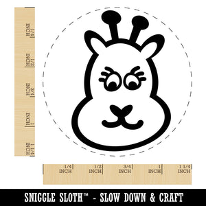 Cute Giraffe Face Rubber Stamp for Stamping Crafting Planners