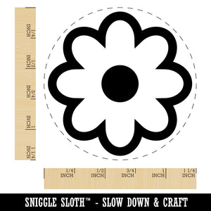 Flower Outline Rubber Stamp for Stamping Crafting Planners