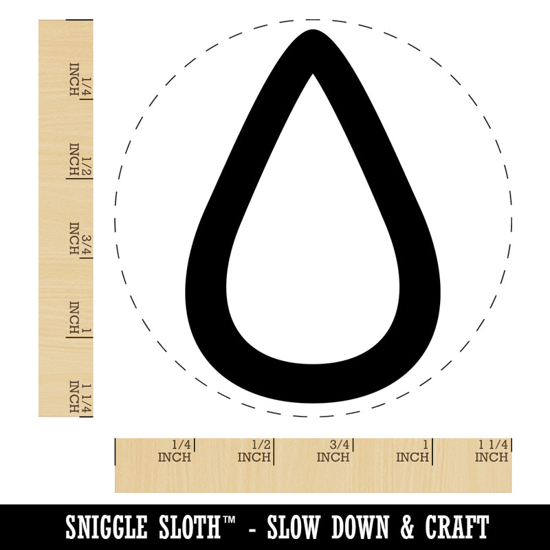 Hydrate Tracker Water Drop Outline Rubber Stamp for Stamping Crafting Planners