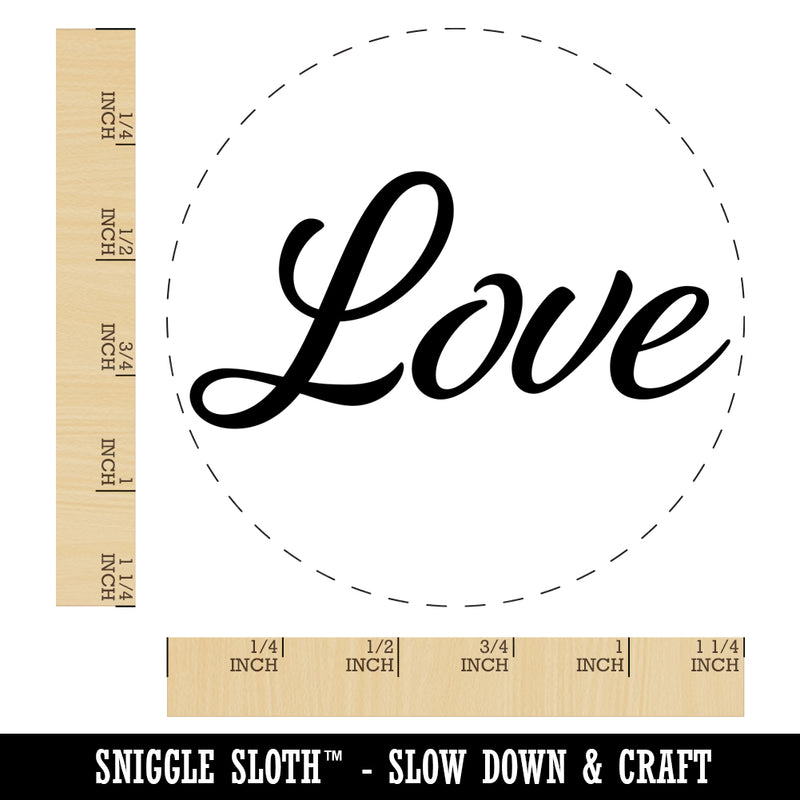 Love Cursive Text Rubber Stamp for Stamping Crafting Planners