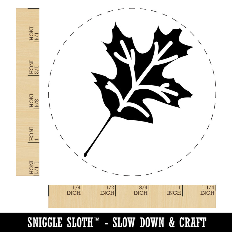 Oak Leaf Rubber Stamp for Stamping Crafting Planners