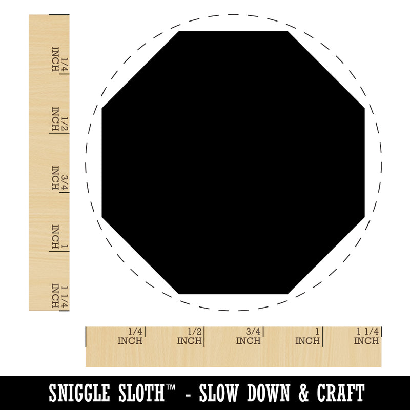 Octagon Solid Rubber Stamp for Stamping Crafting Planners