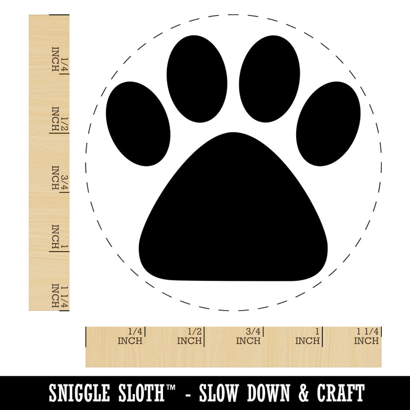 Paw Print Solid Rubber Stamp for Stamping Crafting Planners