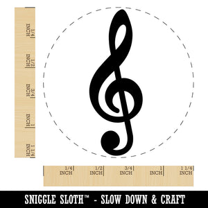 Treble Clef Music Rubber Stamp for Stamping Crafting Planners