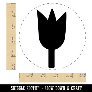 Tulip Flower Solid Rubber Stamp for Stamping Crafting Planners