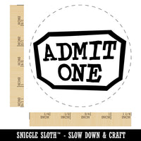 Admit One Movie Theater Ticket Rubber Stamp for Stamping Crafting Planners