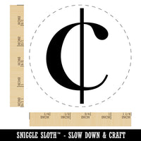 Cents Symbol Rubber Stamp for Stamping Crafting Planners