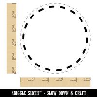 Dashed Circle Outline Rubber Stamp for Stamping Crafting Planners