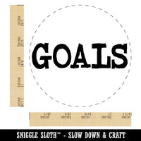 Goals Fun Text Rubber Stamp for Stamping Crafting Planners