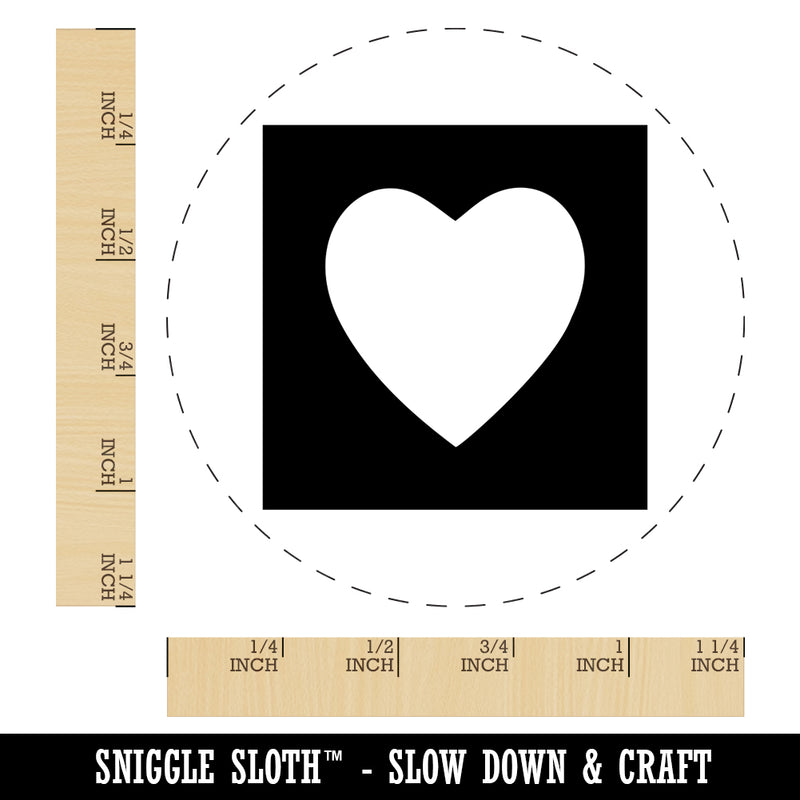 Heart In Box Rubber Stamp for Stamping Crafting Planners