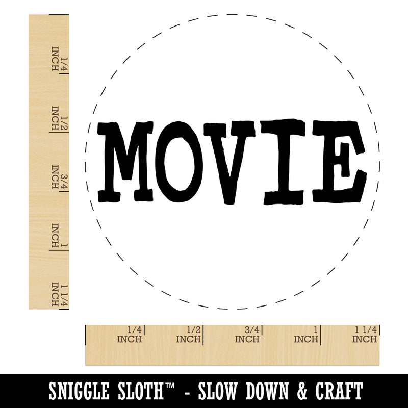 Movie Fun Text Rubber Stamp for Stamping Crafting Planners
