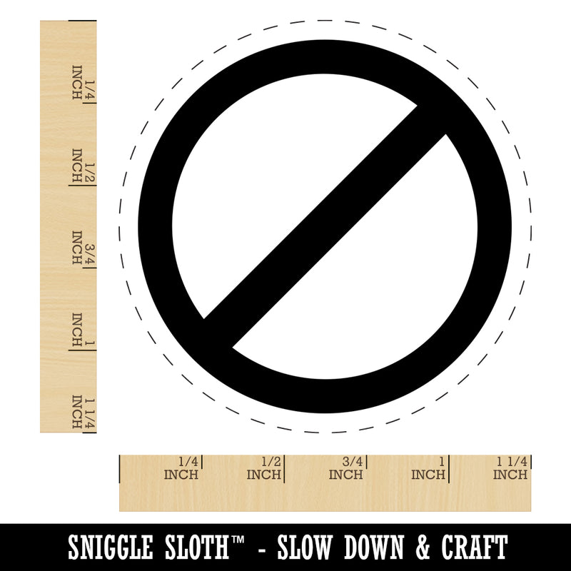 No Do Not Circle Solid Rubber Stamp for Stamping Crafting Planners