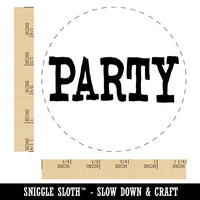 Party Fun Text Rubber Stamp for Stamping Crafting Planners