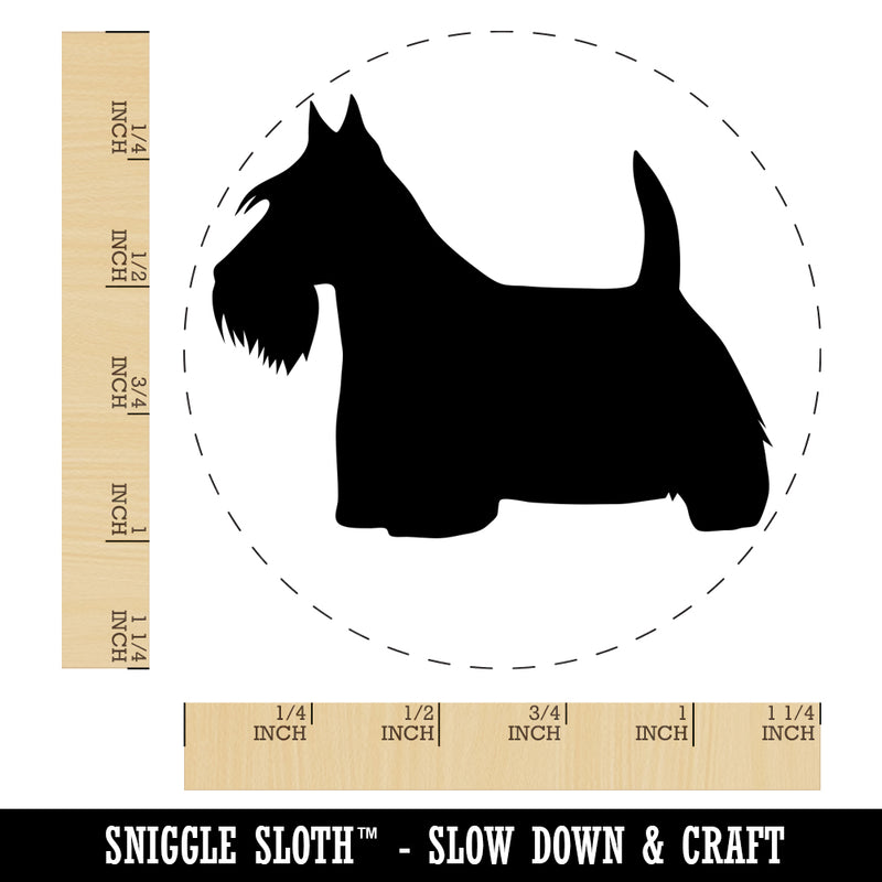 Scottish Terrier Scottie Dog Solid Rubber Stamp for Stamping Crafting Planners
