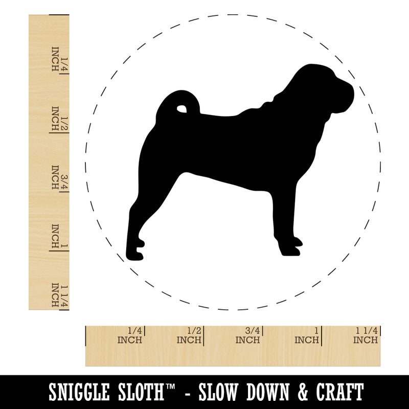 Shar-Pei Dog Solid Rubber Stamp for Stamping Crafting Planners
