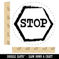 Stop Sign Sketch Rubber Stamp for Stamping Crafting Planners