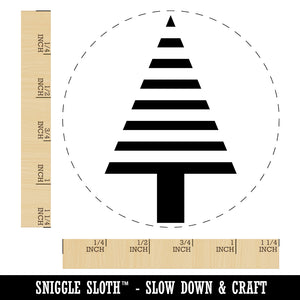 Striped Pine Woodland Tree Rubber Stamp for Stamping Crafting Planners