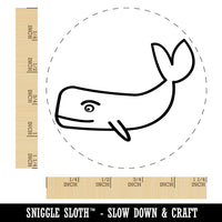Witty Sperm Whale Rubber Stamp for Stamping Crafting Planners