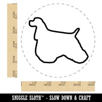 American Cocker Spaniel Dog Outline Rubber Stamp for Stamping Crafting Planners
