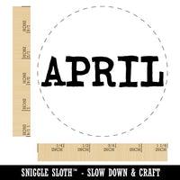 April Month Calendar Fun Text Rubber Stamp for Stamping Crafting Planners