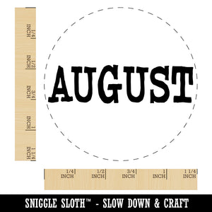 August Month Calendar Fun Text Rubber Stamp for Stamping Crafting Planners