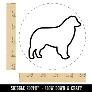 Australian Shepherd Dog Aussie Outline Rubber Stamp for Stamping Crafting Planners