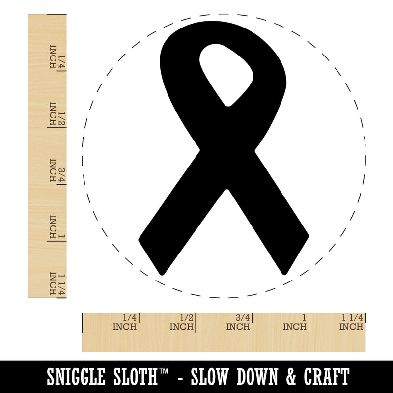 Awareness Ribbon Solid Rubber Stamp for Stamping Crafting Planners