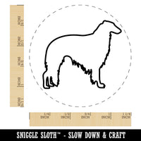 Borzoi Russian Wolfhound Dog Outline Rubber Stamp for Stamping Crafting Planners
