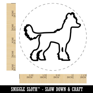Chinese Crested Dog Outline Rubber Stamp for Stamping Crafting Planners