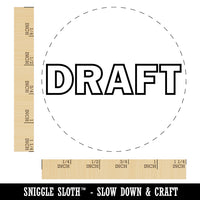 Draft Bold Text Outline Rubber Stamp for Stamping Crafting Planners