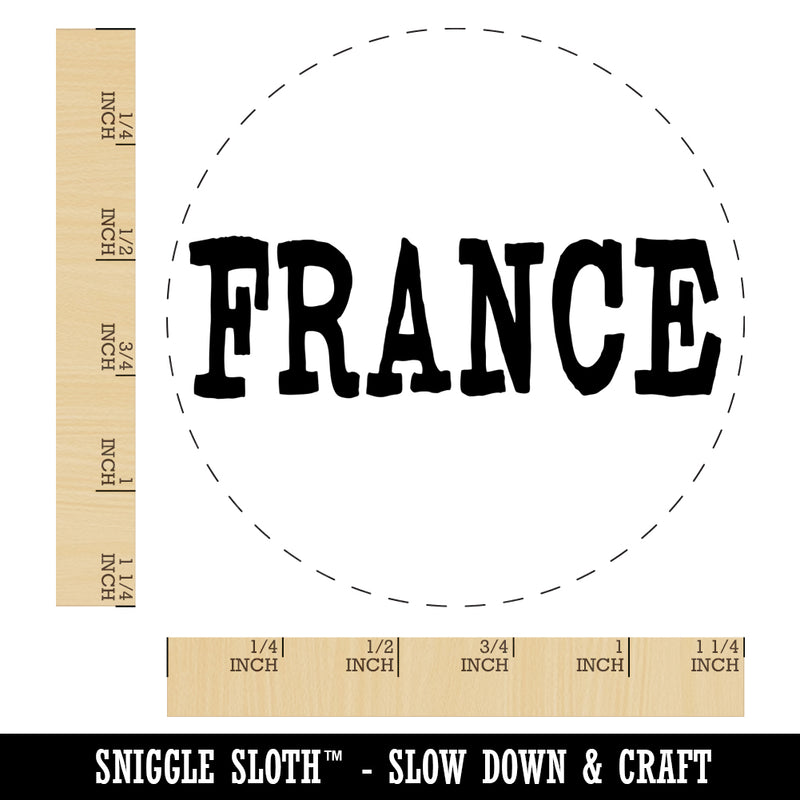 France Fun Text Rubber Stamp for Stamping Crafting Planners