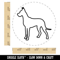 Great Dane Dog Outline Rubber Stamp for Stamping Crafting Planners