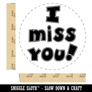I Miss You Fun Text Rubber Stamp for Stamping Crafting Planners