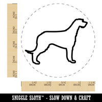 Irish Wolfhound Dog Outline Rubber Stamp for Stamping Crafting Planners