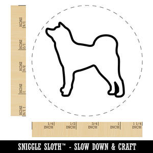 Japanese Akita Dog Outline Rubber Stamp for Stamping Crafting Planners